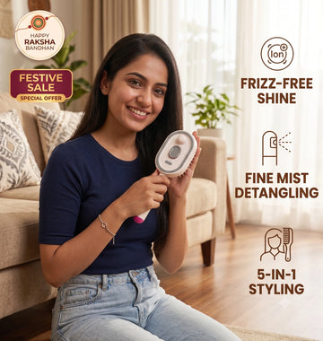 AirComb™ — Electric Steam Brush | Lightweight ABS Design | Air-Padded Massage