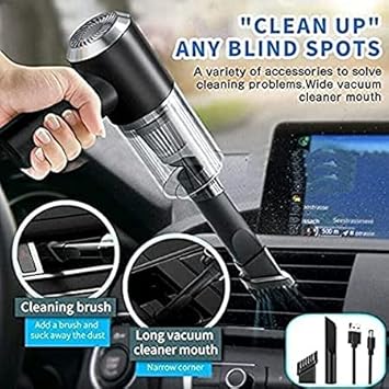 Handheld Vacuum Car Cleaner Air Duster Wireless Rechargeable