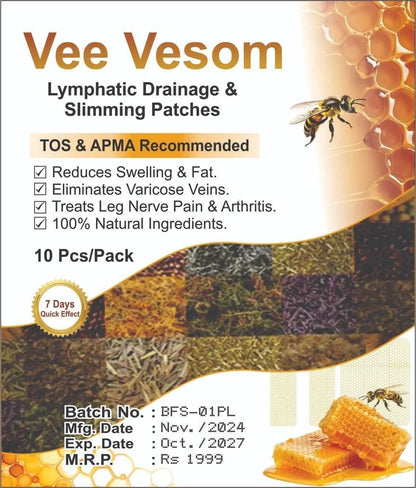 Vee Vesom Lymphatic Daiamage & Sliming Patches (20 Patches)